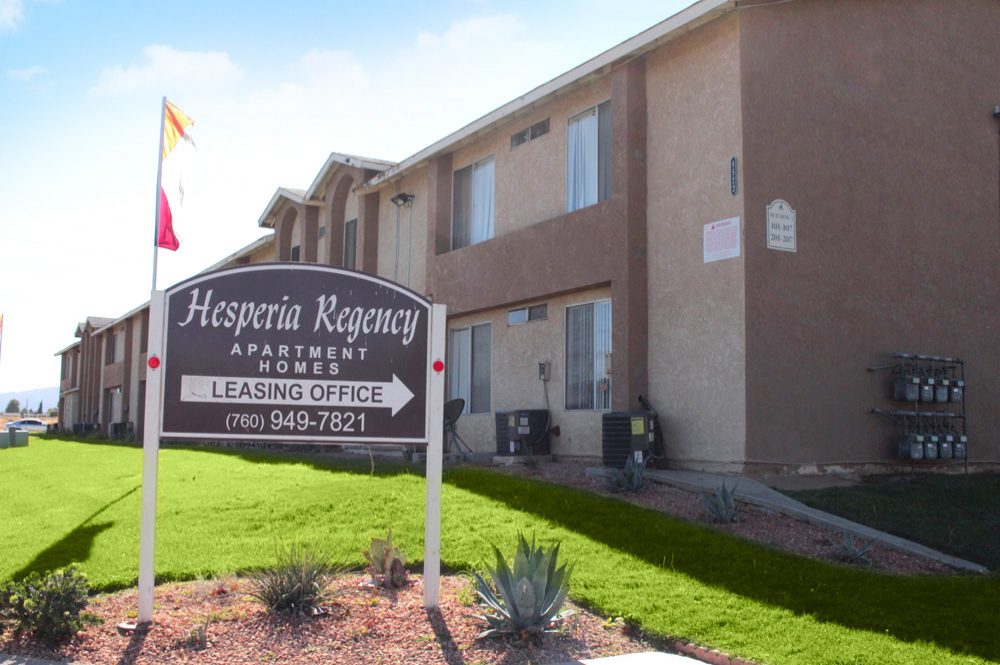This Exteriors 9 photo can be viewed in person at the Hesperia Regency Apartments, so make a reservation and stop in today.